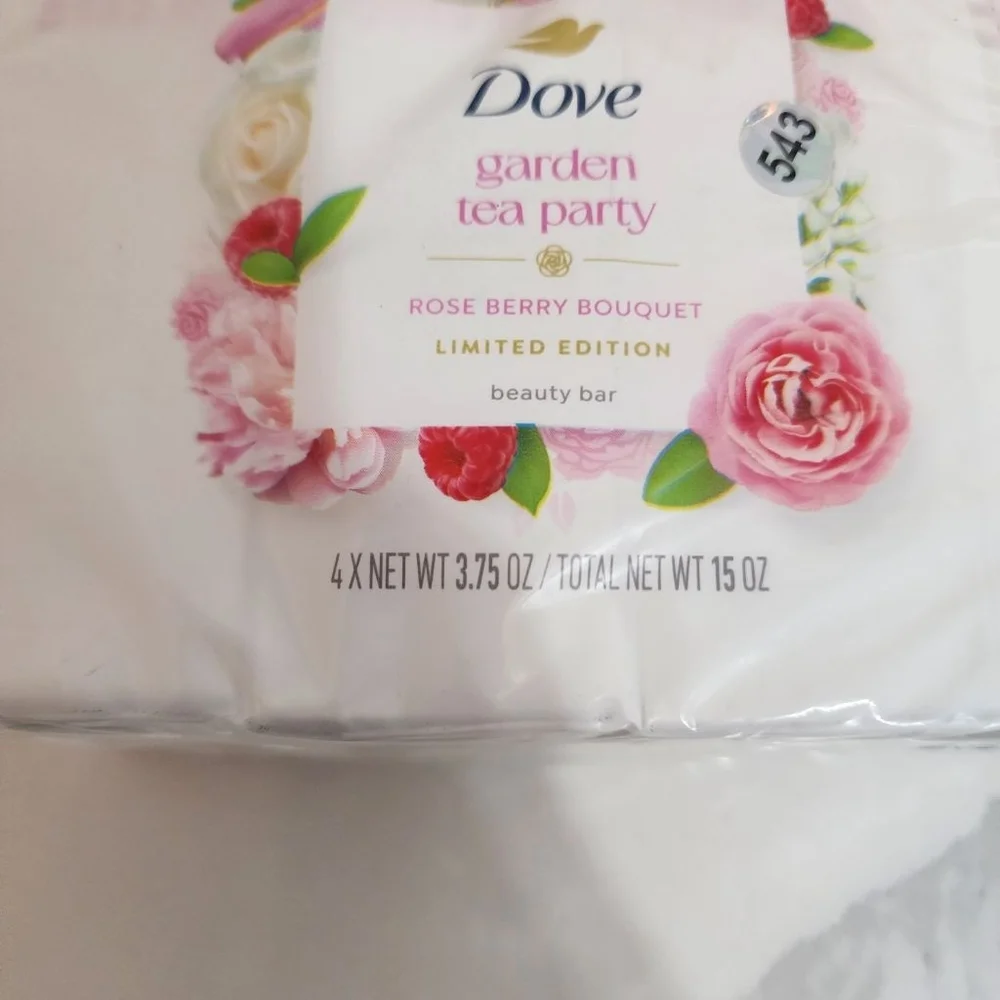 Dove Garden Tea Party Rose Berry Bouquet Bath & Body Set: Soap, Bodywash, Scrub